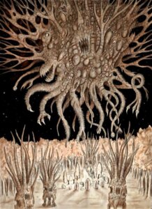 Rating: Safe Score: 0 Tags: 3_legs ambiguous_gender bonfire clearing cosmic_horror creepy cthulhu_mythos dark_young_of_shub-niggurath deity detailed_background dominique_signoret e621 eldritch_abomination elemental_creature extreme_size_difference female_(lore) flora_fauna flying forest group h._p._lovecraft human lovecraftian_(genre) macro mammal monster multi_mouth night nightmare_fuel occult open_mouth outer_god_(h.p._lovecraft) outside parent_(lore) parent_and_child_(lore) plant praying pseudo_hair ritual sharp_teeth shub-niggurath_(h.p._lovecraft) silhouette size_difference sky star starry_sky teeth tentacle_creature tentacle_eye tentacle_hair tentacles tree warts User: bunchy7s