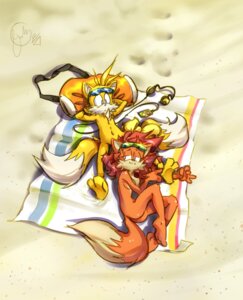 Rating: Questionable Score: 0 Tags: 2009 2_tails 3_toes anthro archie_comics barefoot beach bedding big_eyes big_head black_nose blanket blonde_hair blue_eyes breasts brown_body brown_fur butt canid canine casual_nudity convenient_censorship day detailed_background dipstick_tail duo e621 edtropolis eyewear eyewear_on_head feet female fiona_fox fluffy fluffy_tail fox fur hair half-closed_eyes hands_behind_head hi_res hindpaw long_hair lying male mammal markings micro_calves micro_legs micro_thighs miles_prower multi_tail multicolored_body multicolored_fur narrow_hips narrowed_eyes navel nude nude_beach on_back on_side on_towel outside paws purple_eyes red_hair relaxing sand seaside sega short_hair side_boob signature slim social_nudity sonic_the_hedgehog_(archie) sonic_the_hedgehog_(comics) sonic_the_hedgehog_(series) summer sunglasses sunglasses_on_head tail tail_markings tan_body tan_fur thin_calves thin_legs thin_thighs tickling toes toony towel wearing_sunglasses white_body white_fur yellow_body yellow_fur User: bunchy7s