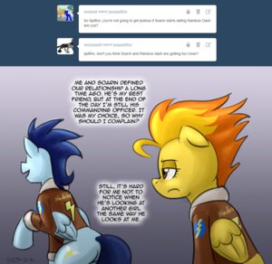 Rating: Safe Score: 0 Tags: amber_eyes blue_body blue_feathers blue_hair butt clothing duo e621 english_text equid equine feathered_wings feathers female feral friendship_is_magic frown hair hasbro jacket male mammal multicolored_hair my_little_pony mythological_creature mythological_equine mythology pegasus pluckyninja quadruped soarin_(mlp) spitfire_(mlp) tail text topwear two_tone_hair wings wonderbolts_(mlp) yellow_body yellow_feathers User: bunchy7s Rating: Safe Score: 0 Tags: amber_eyes blue_body blue_feathers blue_hair butt clothing duo e621 english_text equid equine feathered_wings feathers female feral friendship_is_magic frown hair hasbro jacket male mammal multicolored_hair my_little_pony mythological_creature mythological_equine mythology pegasus pluckyninja quadruped soarin_(mlp) spitfire_(mlp) tail text topwear two_tone_hair wings wonderbolts_(mlp) yellow_body yellow_feathers User: bunchy7s