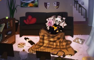 Rating: Safe Score: 0 Tags: anthro bedding blanket book container cup dreamkeepers duo e621 eyes_closed female hair heart_symbol hi_res holidays male mask namah_calah picture_frame pink_body pink_hair plant scroll sleeping spade_tail sw1tchbl4de tail valentine's_day User: bunchy7s