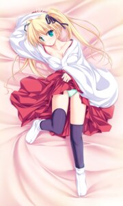 Rating: Explicit Score: 0 Tags: 1girls aqua_eyes black_legwear blonde_hair blue_panties breasts cleavage female footwear hakama happiness happiness! high_resolution hiiragi_anri japanese_clothes lying miko on_back panties pantyshot pantyshot_(lying) ribbon rule34 skirt skirt_lift socks solo tabi tenmaso thighhighs tied_hair twintails underwear User: bunchy7s