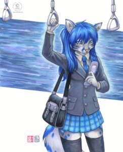 Rating: Safe Score: 0 Tags: 2012 accessory anthro blue_hair bottomwear breasts clothing e621 felid feline female green_eyes hair hybrid kacey kacey_(kacey) legwear leopard leopard_spots mammal necktie pantherine pink_nose plaid school_uniform serval skirt snow_serval solo spots tail thigh_highs traditional_media_(artwork) uniform User: bunchy7s