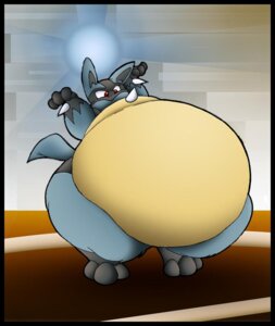 Rating: Safe Score: 0 Tags: 2010 ambiguous_gender anthro belly big_belly black_body black_fur blue_body blue_fur canid canine digital_media_(artwork) e621 fur generation_4_pokemon huge_belly hyper hyper_belly lucario mammal nintendo nude obese obese_ambiguous obese_anthro overweight overweight_ambiguous overweight_anthro pokemon pokemon_(species) red_eyes solo tail virus-20 yellow_body yellow_fur User: bunchy7s