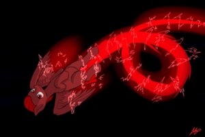 Rating: Safe Score: 0 Tags: 2013 3:2 black_background e621 electric equid equine feathered_wings feathers flying fur glowing hair hasbro hi_res male mammal missredmoon1 my_little_pony mythological_creature mythological_equine mythology pegasus red_body red_eyes red_fur red_hair shaded signature simple_background solo wings User: bunchy7s