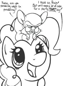 Rating: Safe Score: 0 Tags: 3:4 black_and_white caffeinerabbit comic crossover duo e621 earth_pony english_text equid equine female feral friendship_is_magic hasbro horse house_mouse mammal monochrome mouse murid murine my_little_pony pinkie_pie_(mlp) pinky_and_the_brain pony rodent simple_background text the_brain warner_brothers white_background User: bunchy7s