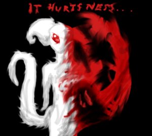 Rating: Safe Score: 0 Tags: alien ambiguous_gender black_background e621 earthbound_(series) english_text gieeg giygas looking_at_viewer low_res monster nightmare_fuel nintendo red_eyes simple_background solo tail text transformation unknown_artist User: bunchy7s