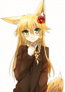 Rating: Safe Score: 0 Tags: accessory animal_humanoid blonde_hair blush braided_hair canid canid_humanoid canine canine_humanoid e621 female flower flower_in_hair fox fox_humanoid green_eyes hair hair_accessory hi_res humanoid kokonoe_tsubaki konozawa long_hair looking_at_viewer mammal mammal_humanoid pigtails plant smile solo tail twin_braids User: bunchy7s