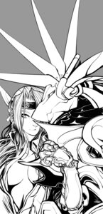 Rating: Safe Score: 0 Tags: anthro armor azza biped breasts cleavage clothed clothing e621 female hi_res kerchief line_art machine monochrome simple_background solo standing tsampikos User: bunchy7s