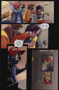 Rating: Safe Score: 0 Tags: anthro bosstones22 charco clothing comic dialogue e621 english_text female fur group hat headgear headwear hi_res male mammal mephitid skunk tail text User: bunchy7s
