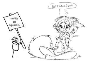 Rating: Questionable Score: 0 Tags: 4_toes aliasing anthro barefoot breast_squish breasts claws clothed clothing conditional_dnp crossed_legs digital_drawing_(artwork) digital_media_(artwork) duo e621 english_text eurasian_red_squirrel feet female fur grandfathered_content hair holding_object holding_sign humor i_hate_furries jollyjack mammal mixed_media monochrome plantigrade protest_sign rodent scarlet_(sequential_art) sciurid sequential_art shirt sign sitting small_breasts squish stick_figure tail text toes topwear tree_squirrel User: bunchy7s