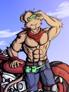 Rating: Safe Score: 0 Tags: 2013 3:4 abs anthro belt biceps biker_mice_from_mars bottomwear clothed clothing e621 eyewear hi_res house_mouse male mammal motorcycle mouse murid murine muscular muscular_anthro muscular_male pants pecs red_eyes rodent smile solo sunglasses tattoo throttle_(bmfm) topless unknown_artist vehicle User: bunchy7s