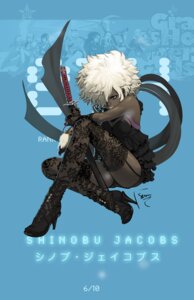 Rating: Questionable Score: 0 Tags: angry assassin brown_skin dark-skinned_female dark_skin david_semsei female frills garter_belt gloves hair_over_one_eye highres human katana long_nails nail_polish no_more_heroes panties purple_eyes rule34 shinobu_jacobs short_dress short_hair sword teenager thighhighs weapon white_hair User: bunchy7s