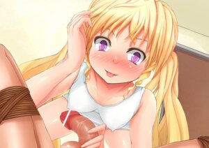 Rating: Explicit Score: 0 Tags: blonde_hair blush bondage censored drill_hair erect_nipples female femdom long_hair male malesub narumi_remon nipples one-piece_swimsuit original penis purple_eyes rope rule34 sukesan swimsuit tongue User: bunchy7s