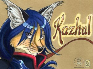 Rating: Safe Score: 0 Tags: 2008 anthro black_body black_fur black_nose blue_hair character_badge_(artwork) character_name clothed clothing e621 felid feline fur hair headshot_portrait kacey kazhul looking_aside looking_at_viewer lynx male mammal orange_body orange_fur portrait purple_eyes simple_background solo tan_background text whiskers white_body white_fur User: bunchy7s