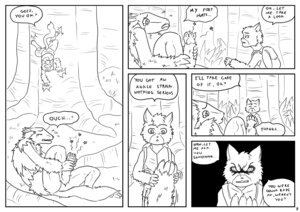 Rating: Questionable Score: 0 Tags: angry anthro black_and_white bodily_fluids caan_(james_howard) chimera cold comic crying dialogue digital_drawing_(artwork) digital_media_(artwork) domestic_cat duo e621 english_text felid feline felis hybrid james_howard kit_(james_howard) line_art male mammal monochrome multiple_scenes pain plant sergal tail tears text tree wood wounded User: bunchy7s