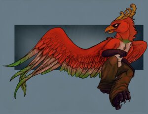 Rating: Safe Score: 0 Tags: anthro anthrofied avian beak bird bottomwear clothing e621 feathered_wings feathers generation_2_pokemon gerich ho-oh legendary_pokemon male mythological_avian mythological_bird mythological_creature mythological_firebird mythology nintendo pants pokemon pokemon_(species) pokemorph red_eyes simple_background solo spyn0ff wings User: bunchy7s