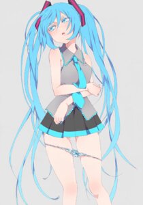 Rating: Explicit Score: 0 Tags: 1girl aqua_eyes aqua_hair bare_arms bare_shoulders black_skirt blue_eyes blue_hair blue_nails collared_shirt colored_eyelashes crossed_arms female grey_background grey_shirt hatsune_miku head_tilt ldbkty long_hair looking_away looking_to_the_side miniskirt nail_polish necktie open_mouth panties panty_pull pleated_skirt pussy pussy_juice rule34 shirt simple_background skirt sleeveless sleeveless_shirt solo standing striped striped_panties tied_hair twintails underwear very_long_hair vocaloid User: bunchy7s
