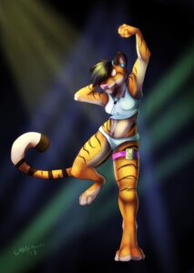 Rating: Questionable Score: 0 Tags: 2013 anthro apple_inc. black_hair clothing dancing e621 earbuds electronics eyes_closed felid female ghosthounds hair headphones hi_res ipod legband lights listening_to_music mammal music pantherine portable_music_player shirt solo tank_top tiger topwear underwear User: bunchy7s