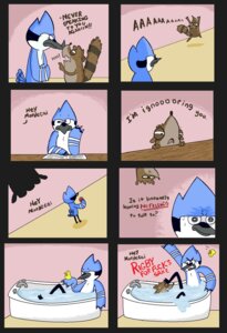 Rating: Safe Score: 0 Tags: 2_toes anthro avian avian_feet beak bird blue_jay cartoon_network comic corvid e621 english_text feathers feet hi_res jay_(bird) male mammal mordecai_(regular_show) new_world_jay oscine passerine poptin_(artist) procyonid raccoon regular_show rigby_(regular_show) tail tail_feathers teeth text toes User: bunchy7s
