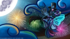 Rating: Safe Score: 0 Tags: 2011 abstract_background black_hair blue_body blue_eyes blue_feathers blue_fur clothed clothing cloud dancing disguise duo e621 equid equine eye_contact feathered_wings feathers female female/female feral fireworks flying friendship_is_magic fur hair hasbro hat headgear headwear horn insect_wings lepidopteran_wings looking_at_another mammal mask moon multicolored_hair my_little_pony mythological_creature mythological_equine mythology night nyuuchandiannepie open_mouth outside pegasus purple_body purple_eyes purple_fur purple_hair quadruped rainbow_dash_(mlp) romantic romantic_couple simple_background smile star tail text twilight_sparkle_(mlp) two_tone_hair unicorn url wings User: bunchy7s