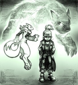 Rating: Safe Score: 0 Tags: anthro bandai_namco black_sclera canid canine digimon digimon_(species) e621 felid female greyscale group lynxmon mammal monochrome renamon rika_nonaka tail unknown_artist User: bunchy7s