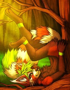 Rating: Safe Score: 0 Tags: 2012 ailurid anthro detailed_background digital_drawing_(artwork) digital_media_(artwork) e621 falvie forest kdvc male mammal nature nude outside plant red_panda solo tail tree wood User: bunchy7s