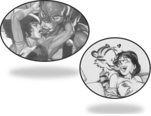 Rating: Questionable Score: 0 Tags: anthro border calvin's_mom calvin_and_hobbes circle countershading domestic_cat duo_focus e621 felid feline felis female frames french_kissing group heart_symbol hobbes human interspecies kissing male male/female mammal mature_female monochrome multiple_images oval pandora's_box pantherine panthro parody simple_background stripes thundercats thundercats_1985 tiger traditional_media_(artwork) white_background wilykit User: bunchy7s
