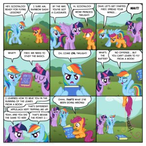 Rating: Safe Score: 0 Tags: 2013 blue_body blue_feathers blue_fur book border comic cutie_mark dialogue digitigrade e621 english_text equid equine feathered_wings feathers female feral friendship_is_magic fur hair hasbro hi_res horn kinkyturtle long_hair magic mammal multicolored_hair my_little_pony mythological_creature mythological_equine mythology pegasus purple_eyes purple_hair rainbow_dash_(mlp) rainbow_hair scootaloo_(mlp) tail text twilight_sparkle_(mlp) two_tone_hair white_border winged_unicorn wings young young_feral User: bunchy7s