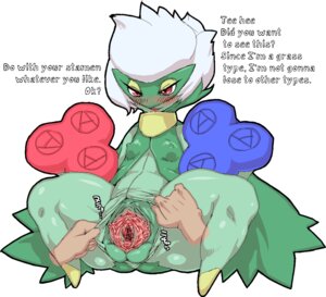 Rating: Explicit Score: 0 Tags: 5_fingers black_text_border blush bodily_fluids breasts brown_body brown_skin close-up clothing disembodied_hand duo e621 elemental_creature elemental_humanoid english_text exposed female fingers flora_fauna flower flower_creature flower_humanoid gaping gaping_vagina generation_4_pokemon genital_close-up genital_fluids genitals green_nipples green_vulva hair hard_translated human humanoid interspecies iris japanese_text mammal monotone_body monotone_skin nezumi_(artist) nintendo nipple_outline nipples not_furry plant plant_humanoid plump_labia pokemon pokemon_(species) pokephilia pupils red_eyes roserade simple_background sitting slightly_chubby small_breasts solo_focus spread_legs spread_vulva spreading text text_border third-party_edit torn_clothing translated translation_edit undressing unusual_anatomy unusual_genitalia unusual_vulva vaginal vaginal_fluids vulva vulva_close-up white_background white_hair white_text User: bunchy7s