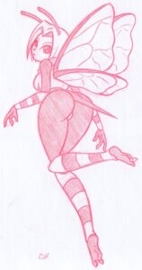 Rating: Questionable Score: 0 Tags: 2_toes 3_fingers amy_honeydew antennae_(anatomy) anthro arthropod bee big_butt biped breasts butt e621 eyebrows eyelashes feet female fingers flying full-length_portrait hair hi_res hymenopteran insect insect_wings looking_at_viewer looking_back medium_breasts monochrome multicolored_body non-mammal_breasts nude open_mouth portrait short_hair side_boob signature simple_background sketch slim small_waist solo stinger toes white_background wings x-cross User: bunchy7s