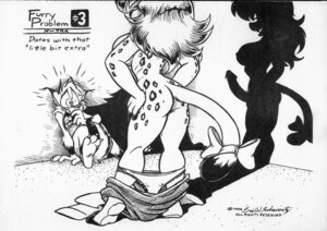Rating: Explicit Score: 0 Tags: 1999 accessory anthro black_eyes bow_(feature) bow_accessory bow_ribbon breasts butt copyright_symbol domestic_cat duo e621 english_text erection eric_schwartz felid feline felis fur furgonomics furry_problems genitals gynomorph hair horrified humanoid_genitalia humanoid_penis intersex leopard mammal monochrome nipples pantherine penis ribbons scared simple_background symbol tail tail_accessory tail_bow tail_ribbon text white_background User: bunchy7s