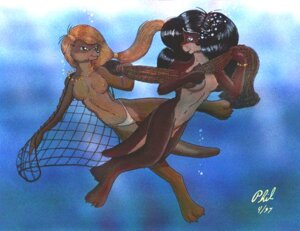 Rating: Questionable Score: 0 Tags: anthro clothed clothing duo e621 female female/female mammal mustelid navel net nipples nude otter phil_bolton skinny_dipping swimming tail topless underwater water User: bunchy7s