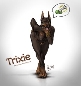 Rating: Explicit Score: 0 Tags: 2014 4_toes anthro areola ball barefoot bent_over biped bone bracelet breasts brown_body brown_fur brown_nose canid canine canis chain claws detailed digitigrade dobermann domestic_dog e621 ear_piercing fangs feet female fur genitals green_eyes hanging_breasts hi_res jewelry karukuji mammal navel nipples open_mouth piercing pinscher solo suggestive teeth tennis_ball text thigh_gap toes tongue tongue_out trixie_(karukuji) vulva User: bunchy7s