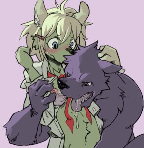 Rating: Explicit Score: 0 Tags: anthro anthro_on_anthro blush bodily_fluids bra breasts canid canine canis clothing drooling duo e621 female fur kemono male male/female mammal nifram_logan nipples pizademokttero purple_body purple_fur saliva sex underwear wolf User: bunchy7s