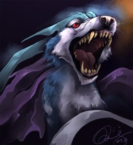 Rating: Safe Score: 0 Tags: ambiguous_gender blue_hair canid canine e621 fangs feral generation_2_pokemon hair jaws kimbo-demonica legendary_pokemon male mammal nintendo pokemon pokemon_(species) realistic red_eyes solo suicune teeth User: bunchy7s