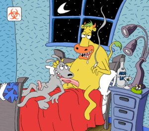 Rating: Explicit Score: 0 Tags: alcohol anthro ash_tray bed biohazard_(artist) bovine cattle cigarette furry gay heffer_wolfe male martini nickelodeon rocko rocko's_modern_life rule34 smoking wallaby yaoi User: bunchy7s
