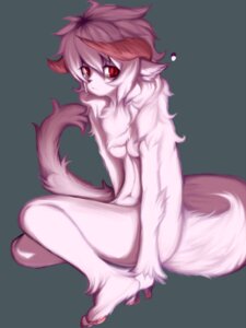 Rating: Questionable Score: 0 Tags: 3:4 anthro bodily_fluids breasts crossgender crying e621 female fur grey_background hi_res higoro horn nude red_eyes simple_background solo tail tears tuft User: bunchy7s