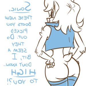 Rating: Questionable Score: 0 Tags: 1:1 2011 anthro archie_comics big_butt blue_boots blue_clothing blue_eyes blue_footwear blue_topwear blue_vest boots bottomless butt chipmunk clothed clothing e621 english_text female footwear ground_squirrel jacket legwear mammal monochrome rear_view rodent sally_acorn saltcore sciurid scut_tail sega shoes short_tail solo sonic_the_hedgehog_(archie) sonic_the_hedgehog_(comics) sonic_the_hedgehog_(series) tail text thigh_highs topwear vest User: bunchy7s
