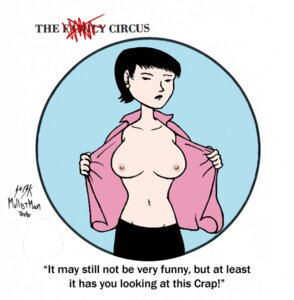 Rating: Explicit Score: 0 Tags: 2010 black_hair black_lipstick breasts english_text family_circus female frown glasses large_breasts milf no_bra no_panties open_shirt rule34 sbkmulletman short_hair thelma_keane User: bunchy7s