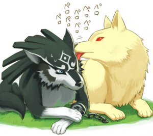 Rating: Safe Score: 0 Tags: all_fours ambiguous_gender black_body black_fur black_nose blue_eyes bodily_fluids canid canine canis chain cuff_(restraint) digitigrade duo e621 facial_markings feral fluffy fur grass head_markings japanese_text kemono licking link_(wolf_form) mammal markings nintendo plant quadruped red_eyes restraints shackles shiwashiwa_no_kinchakubukuru simple_background sitting sweat sweatdrop tail text the_legend_of_zelda tongue tongue_out twilight_princess white_background white_body white_fur wolf yellow_body yellow_fur User: bunchy7s