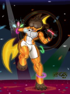 Rating: Safe Score: 0 Tags: 2012 anthro anthrofied bottomwear brown_hair bulge busbar clothed clothing collar dancing e621 fishnet_clothing fishnet_topwear generation_1_pokemon glow_ring glowstick glowsticking hair hair_over_eyes kencougr light_bulb male mammal nintendo pokemon pokemon_(species) pokemorph raichu rave rodent shirt shorts solo tail topwear User: bunchy7s