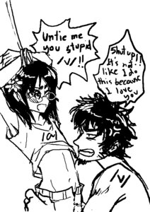 Rating: Questionable Score: 0 Tags: /a/-tan /v/-tan 4chan black_hair board-tan glasses long_hair male male_only monochrome open_mouth pixel rule34 short_hair topless white_background User: bunchy7s