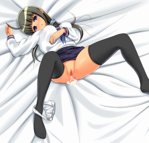 Rating: Explicit Score: 0 Tags: after_sex ahoge bed blood blue_eyes censored cum cum_inside defloration deflowered eru_(efzg) female female_virgin grey_hair highres kikusaka_kochou panties panties_around_leg panties_around_one_leg pussy rule34 school_uniform serafuku spread_legs taishou_yakyuu_musume thighhighs underwear vaginal_blood virgin virginal_blood white_panties User: bunchy7s