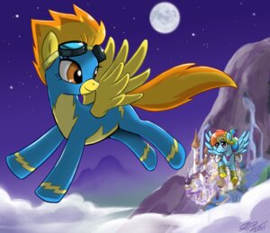 Rating: Safe Score: 0 Tags: blue_body blue_feathers blue_fur detailed_background duo e621 equid equine eyewear feathered_wings feathers female feral friendship_is_magic fur goggles hair hasbro john_joseco mammal multicolored_hair my_little_pony mythological_creature mythological_equine mythology orange_eyes pegasus pink_eyes rainbow_dash_(mlp) rainbow_hair spitfire_(mlp) tail toony two_tone_hair wings wonderbolts_(mlp) User: bunchy7s