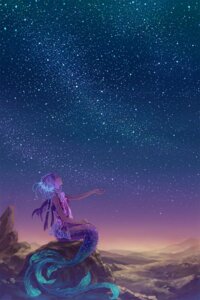 Rating: Safe Score: 0 Tags: aquatic contemplative detailed_background e621 female hi_res hiko humanoid landscape merfolk outside sky solo split_form star User: bunchy7s