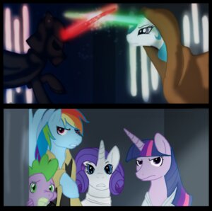Rating: Safe Score: 0 Tags: armor battle blue_body blue_eyes blue_feathers blue_fur cartoonlion clothing comic crossover dragon duo e621 equid equine feathered_wings feathers female feral friendship_is_magic fur green_eyes green_lightsaber grey_eyes group hair hasbro horn lightsaber male mammal melee_weapon multicolored_hair my_little_pony mythological_creature mythological_equine mythological_scalie mythology pegasus pink_eyes princess princess_celestia_(mlp) purple_body purple_eyes purple_fur purple_hair purple_scales rainbow_dash_(mlp) rainbow_hair rarity_(mlp) red_lightsaber robe royalty scales scalie shirt spike_(mlp) star_wars sword topwear twilight_sparkle_(mlp) two_tone_hair unicorn vest weapon white_body white_fur wings User: bunchy7s