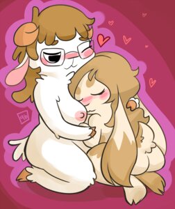 Rating: Questionable Score: 0 Tags: anthro blush bovid breasts butt caprine cubeychou cubeychou_(character) digital_media_(artwork) domestic_sheep duo e621 eyes_closed eyewear female glasses hair hooves hug lagomorph leporid mammal nipples nude rabbit sheep unavailable_at_source User: bunchy7s