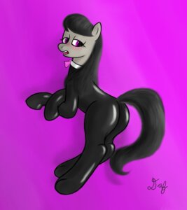 Rating: Questionable Score: 0 Tags: absurd_res black_hair blush bow_(feature) bow_tie butt clothed clothing cutie_mark daf e621 earth_pony equid equine female feral friendship_is_magic hair hasbro hi_res horse latex latex_clothing latex_skinsuit long_hair looking_back mammal my_little_pony octavia_(mlp) pony presenting presenting_hindquarters purple_background purple_eyes simple_background skinsuit solo tail tight_clothing User: bunchy7s