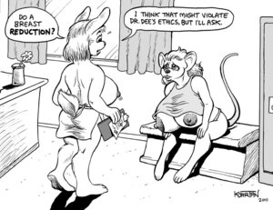 Rating: Questionable Score: 0 Tags: 2011 anthro areola big_breasts bold_text breasts clipboard clothed clothing dialogue duo e621 english_honorific english_text erect_nipples female furgonomics holding_clipboard holding_object honorific huge_breasts karno lagomorph leporid mammal monochrome mouse murid murine name_drop name_in_dialogue nipples patient rabbit rear_view rodent sitting speech_bubble standing tail tail_clothing teeka_(karno) text text_emphasis topless User: bunchy7s