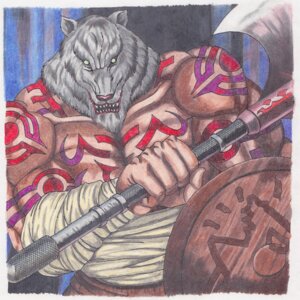 Rating: Safe Score: 0 Tags: 1:1 2010 anthro armor axe biceps canid canine canis duel_monster e621 green_eyes hi_res konami looking_at_viewer male mammal manly melee_weapon muscular muscular_anthro muscular_male mythological_canine mythological_creature mythology pecs shield solo tribal val-chan warrior weapon werecanid werecanine werecreature werewolf wolf wolf_axwielder yu-gi-oh! User: bunchy7s